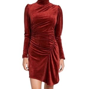 A.L.C Size 6 • Marcel Draped Velvet Dress.